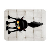Lustige wilde schwarze Katzen-Cartoon  Magnet (Horizontal)