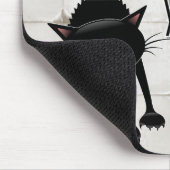 Lustige wilde schwarze Katzen-Cartoon  Mousepad (Ecke)