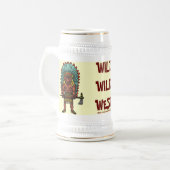 Lustige wilde Westbier-Tasse Bierglas (Vorderseite Links)