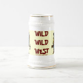 Lustige wilde Westbier-Tasse Bierglas (Mittel)