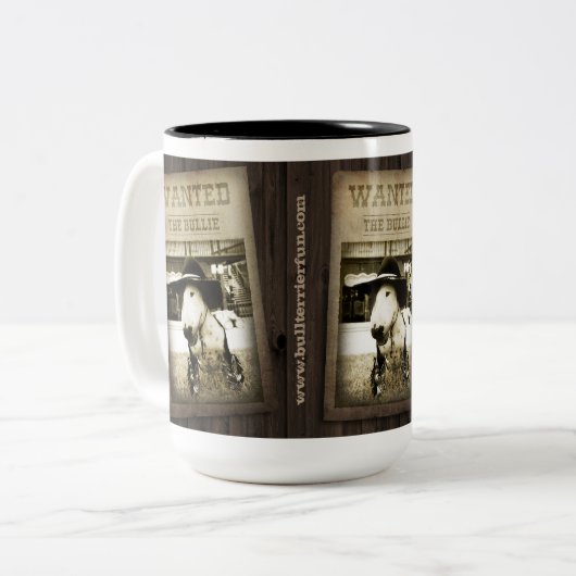 Lustige wilde Weststier-Terrier-Kaffee-Tasse Zweifarbige Tasse (Vorderseite Links)