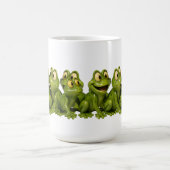 Lustige winkende Frösche  Kaffeetasse (Mittel)