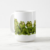 Lustige winkende Frösche  Kaffeetasse (Vorderseite Links)