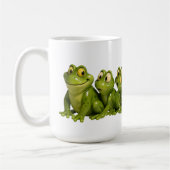 Lustige winkende Frösche  Kaffeetasse (Links)