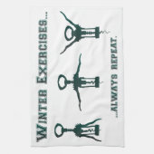 Lustige Winter-Übungen Handtuch (Vertikal)