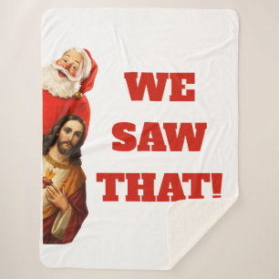 Lustige „Wir Haben Das Gesehen“ Santa und Jesus De Sherpadecke