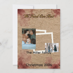 Lustige Wir Haben Unser Bestes Familienfoto Versuc Feiertagskarte