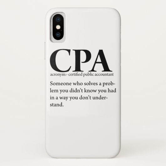 Lustige Wirtschaftsprüfer-Definition CPAs Case-Mate iPhone Hülle (Rückseite)