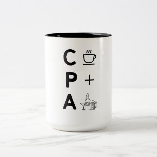 Lustige Wirtschaftsprüfer-Steuer-Jahreszeit CPAs Zweifarbige Tasse