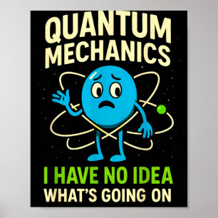 Lustige Wissenschaft der Quantenmechanik, Nerds Hu Poster