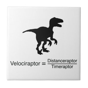 lustige Wissenschaft des Velociraptor Fliese