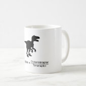 lustige Wissenschaft des Velociraptor Kaffeetasse (VorderseiteRechts)