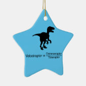 lustige Wissenschaft des Velociraptor Keramik Ornament (Rechts)