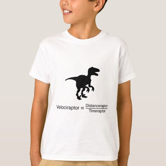 lustige Wissenschaft des Velociraptor T-Shirt (Vorderseite)