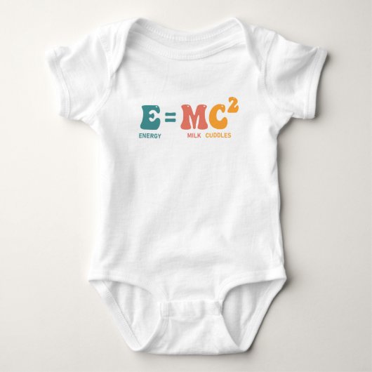 Lustige Wissenschaft E=MC2 Baby Strampler (Vorderseite)