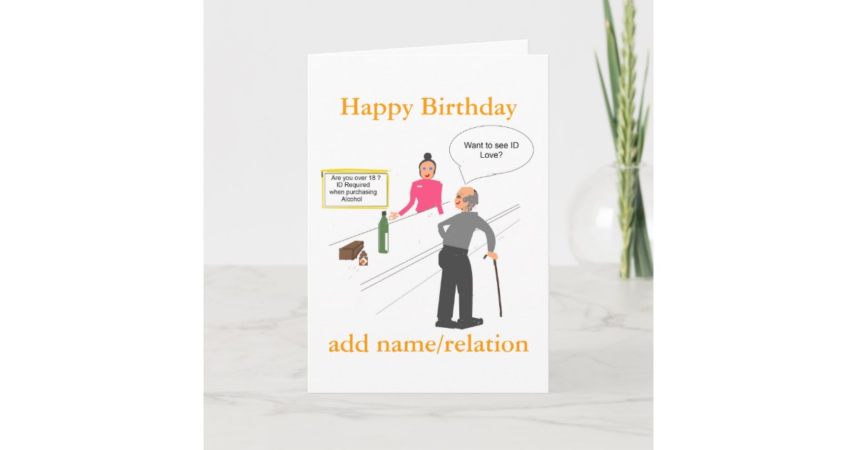 Lustige Witz Geburtstagskarte Addieren Namensfront Karte Zazzle De