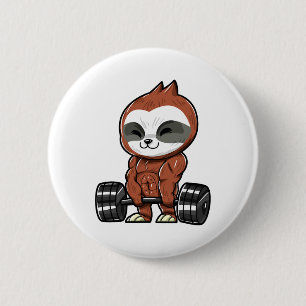 Lustige Workout-Gym-Schlitz-Fitness-Bodybuilding Button
