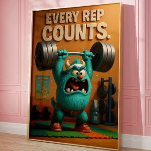 Lustige Workout-Wandkunst Motivierende Fitness-K Poster