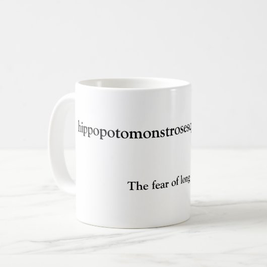 Lustige Wort-Definitionen Kaffeetasse (Vorderseite Links)