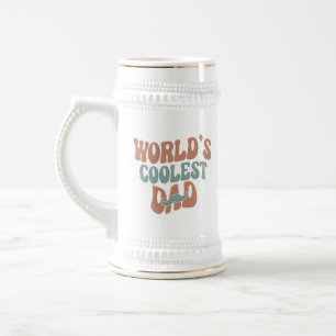Lustige Wortkunst 'coolster Vater der Welt' Bierglas