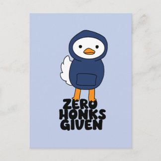 Lustige Wortspiel-Gans in Hoodie Postkarte