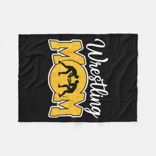 Lustige Wrestling-Mutter Wrestler-Elternteil Mutte Fleecedecke (Vorderseite (Horizontal))