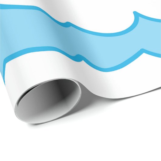 Lustige wunderliche Haifisch-Flossen auf Wellen Geschenkpapier (Rolleneckpunkt)