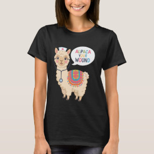 Lustige Wundversorgung Krankenschwester Alpaka Wun T-Shirt