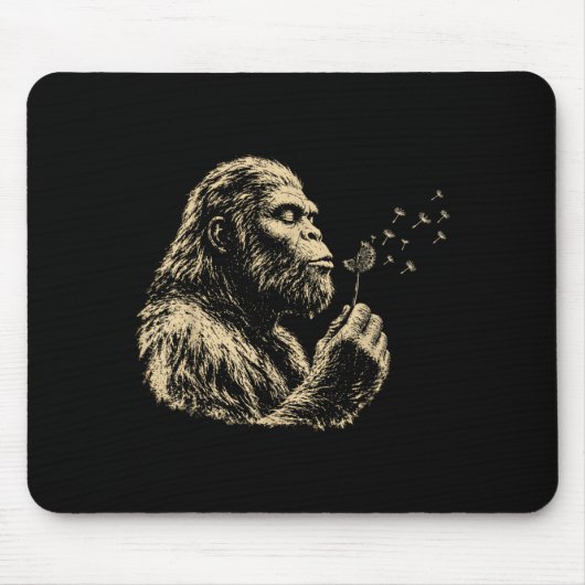 Lustige Wünsche Bigfoot Pusteblume Mousepad (Vorne)