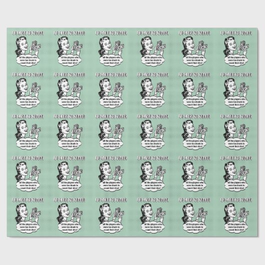 Lustige Würfel - ich möchte danken Geschenkpapier (Flach)