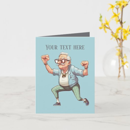 lustige, würzige alte Mann hinzufügen Karte (Gelbe Blume)