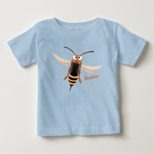 Lustige wütende Hornisse Wespe Cartoon-Illustratio Baby T-shirt