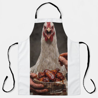 Lustige wütende Hühner-Grill-BBQ-All-Over-Print-Sc Schürze