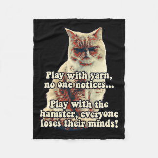 Lustige wütende Katzen-Meme für Katzen-Personen Ka Fleecedecke