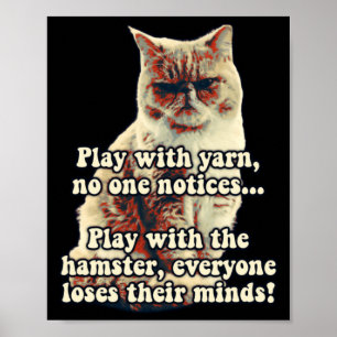 Lustige wütende Katzen-Meme für Katzen-Personen Ka Poster