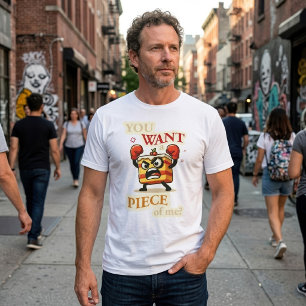 Lustige wütende Torte Scheibe bereit zu kämpfen Ca T-Shirt