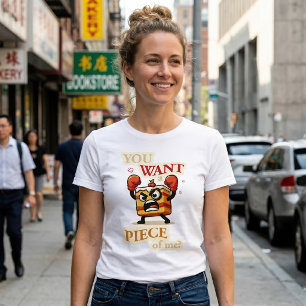 Lustige wütende Torte Scheibe bereit zu kämpfen Ca T-Shirt