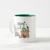 Lustige wütende Wissenschaftler-Tasse Zweifarbige Tasse (Vorderseite Links)