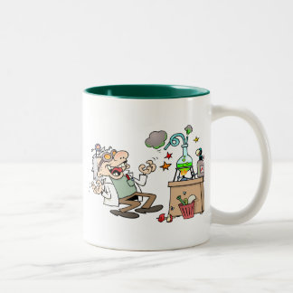 Lustige wütende Wissenschaftler-Tasse Zweifarbige Tasse