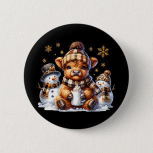 Lustige Xmas Fröhliche Kühe Niedliche Kuh Weihnach Button