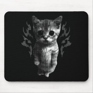 Lustige Y2k Retro-Katze Alberne Vintage-Kätzchen M Mousepad