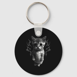 Lustige Y2k Retro-Katze Alberne Vintage-Kätzchen M Schlüsselanhänger