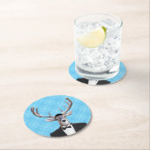 Lustige Yarmulke-glückliche Runder Pappuntersetzer (Vor Ort)