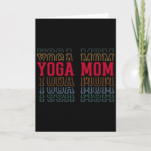 Lustige Yoga-Mama mit mehrschichtigem Text Mutter Karte