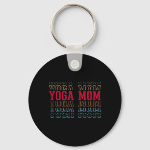 Lustige Yoga-Mama mit mehrschichtigem Text Mutter  Schlüsselanhänger