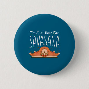 Lustige Yoga Savasana Faultier Se Namaste Zitat Button