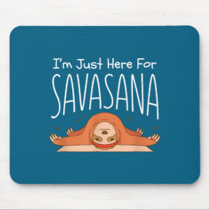 Lustige Yoga Savasana Faultier Se Namaste Zitat Mousepad