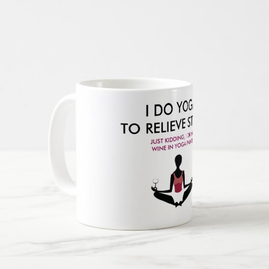 Lustige Yoga-Tasse Kaffeetasse (Vorderseite Links)