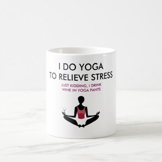 Lustige Yoga-Tasse Kaffeetasse (Mittel)