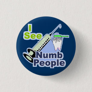 Lustige Zahnärzte und Hygieniker Button